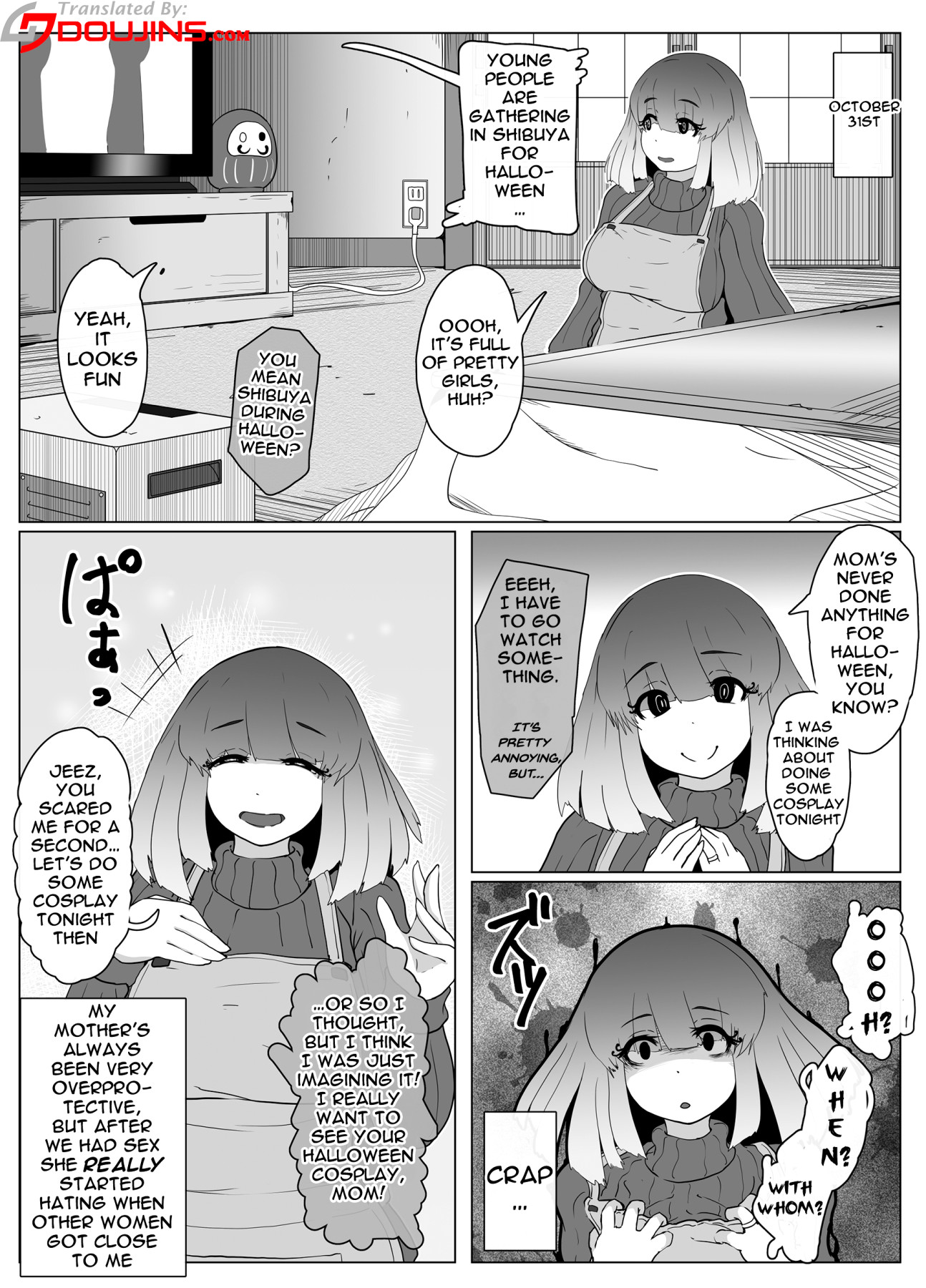 Hentai Manga Comic-Halloween Yandere Mother-Son Fucking 2018, Mom's Day Mother-Son Fucking 2021-Read-1